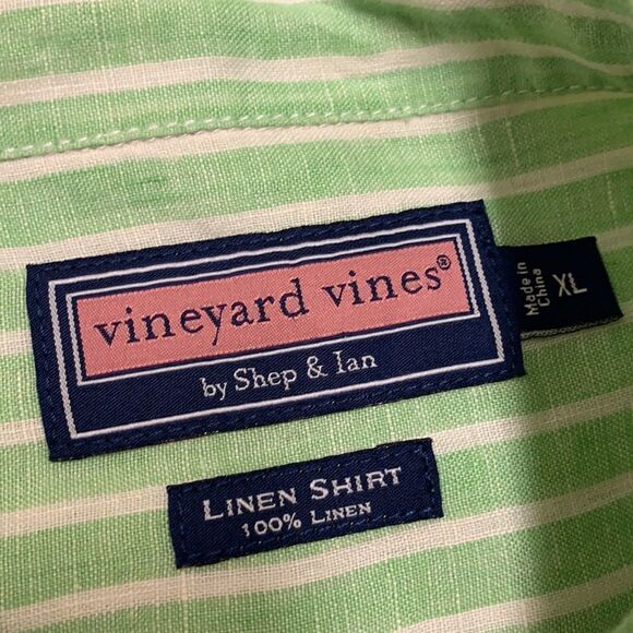Mens Vineyard Vines Linen  Button Up Casual Shirt - Picture 5 of 5